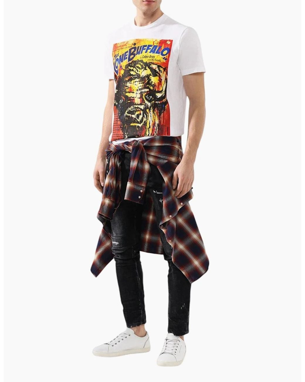 DSquared² White T Shirts Shorts Sleeve Crew Neck Casual Cotton Tops for men