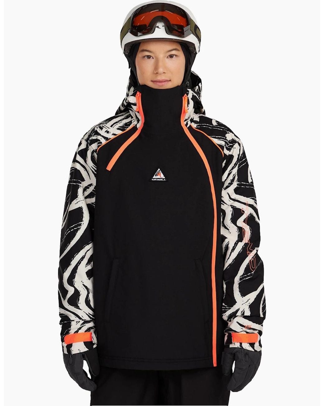 O'neill Sportswear Black Fwc'Play Asymmetric Ski Jacket