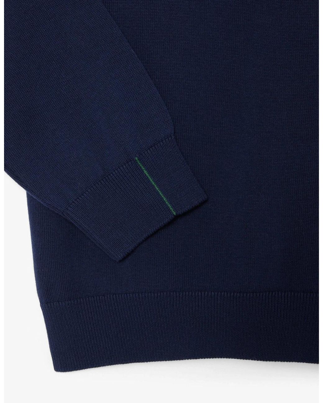 Lacoste Blue Monochrome Jersey V Neck Sweater for men