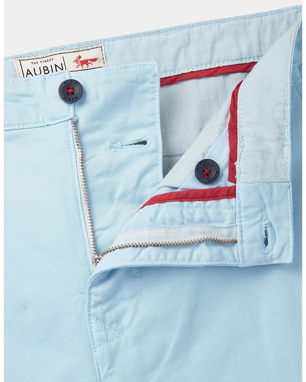aubi Blue Witham Stretch Chino for men