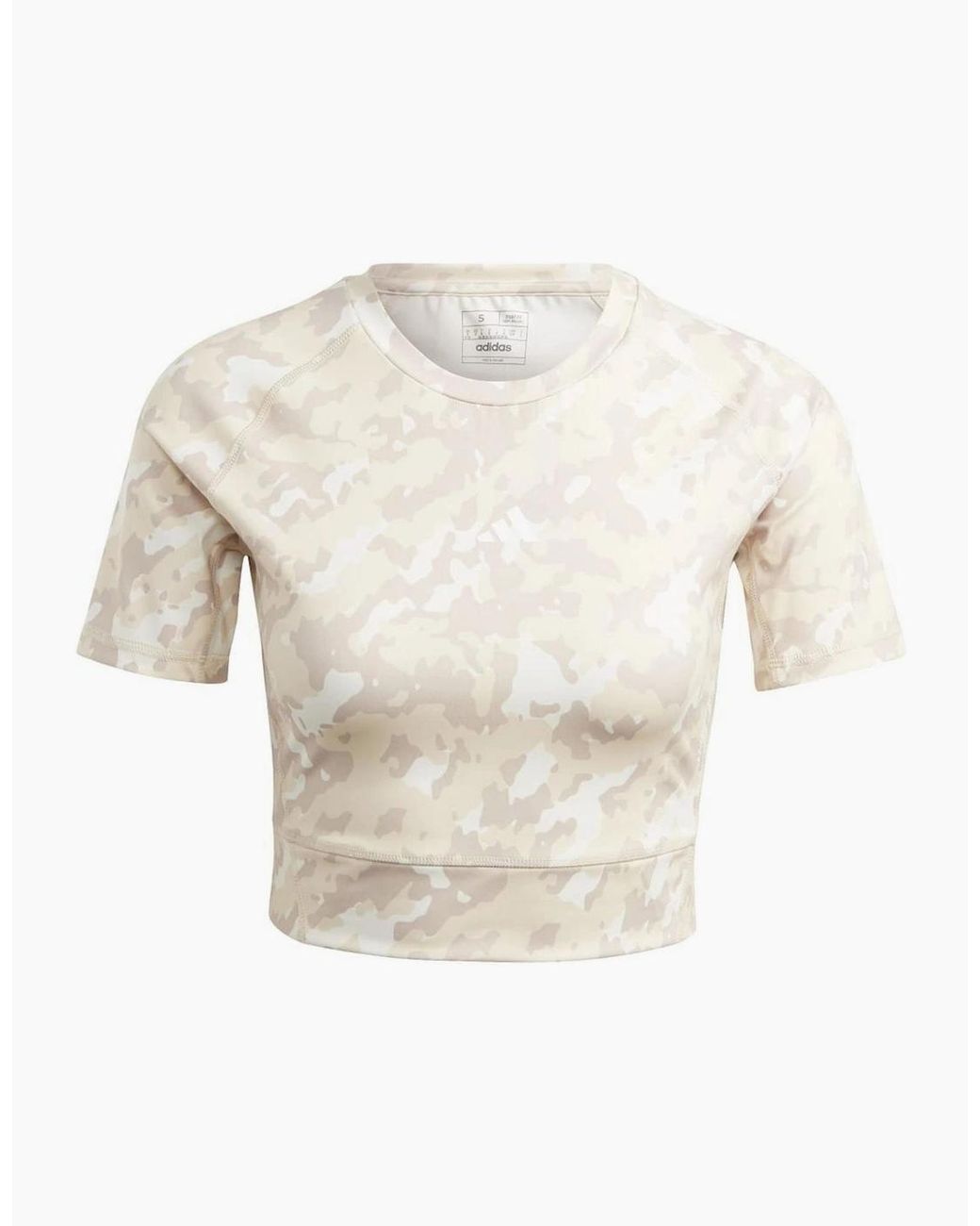 Adidas White Techfit Camo Print Training T-Shirt