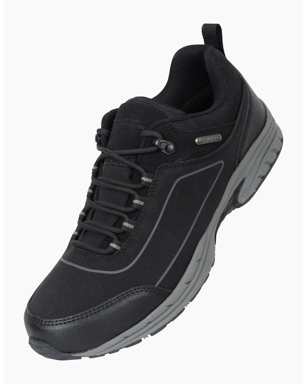 Mountain Warehouse Black Ramble Softshell Waterproof Trainers for men