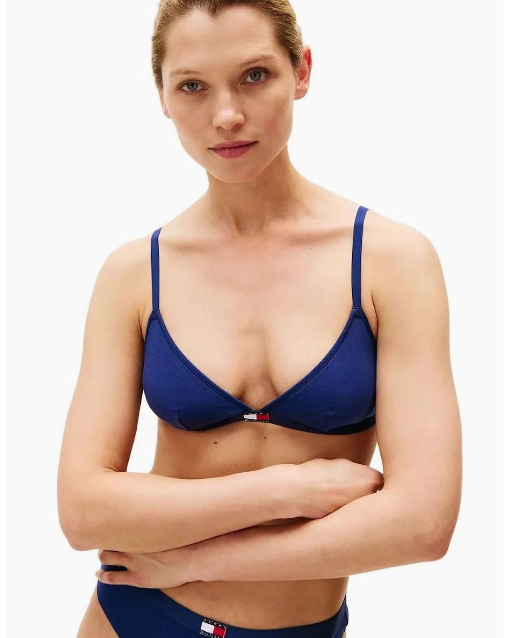 Tommy Hilfiger Blue 3-Pack Heritage Logo Triangle Bras