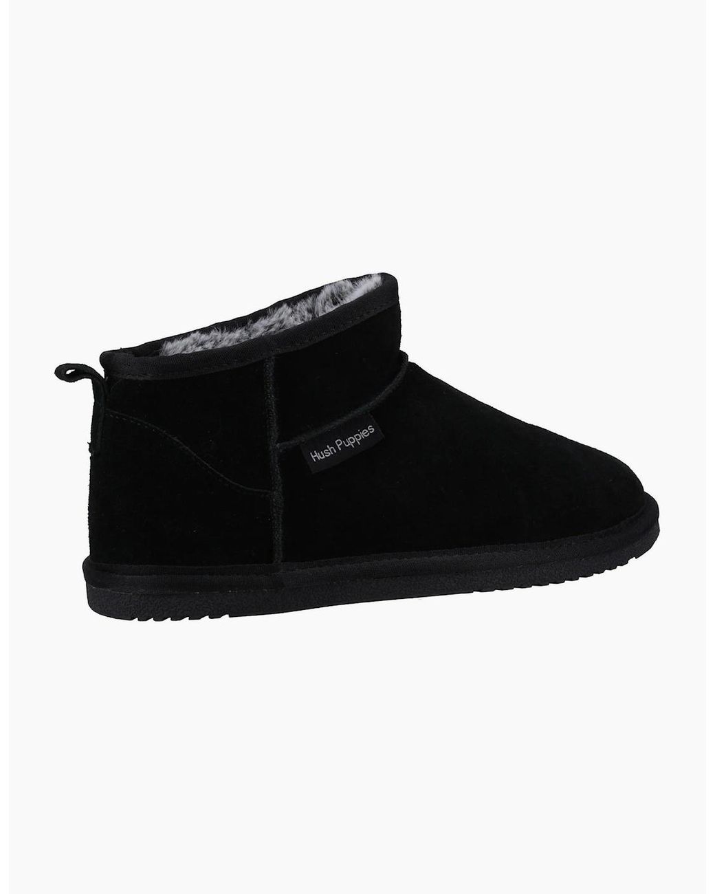 Hush Puppies Black Ashanti Suede Slippers