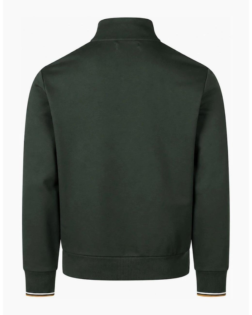 Fred Perry Green Half Zip Sweatshirt Night/Dusky/Dark Caramel for men