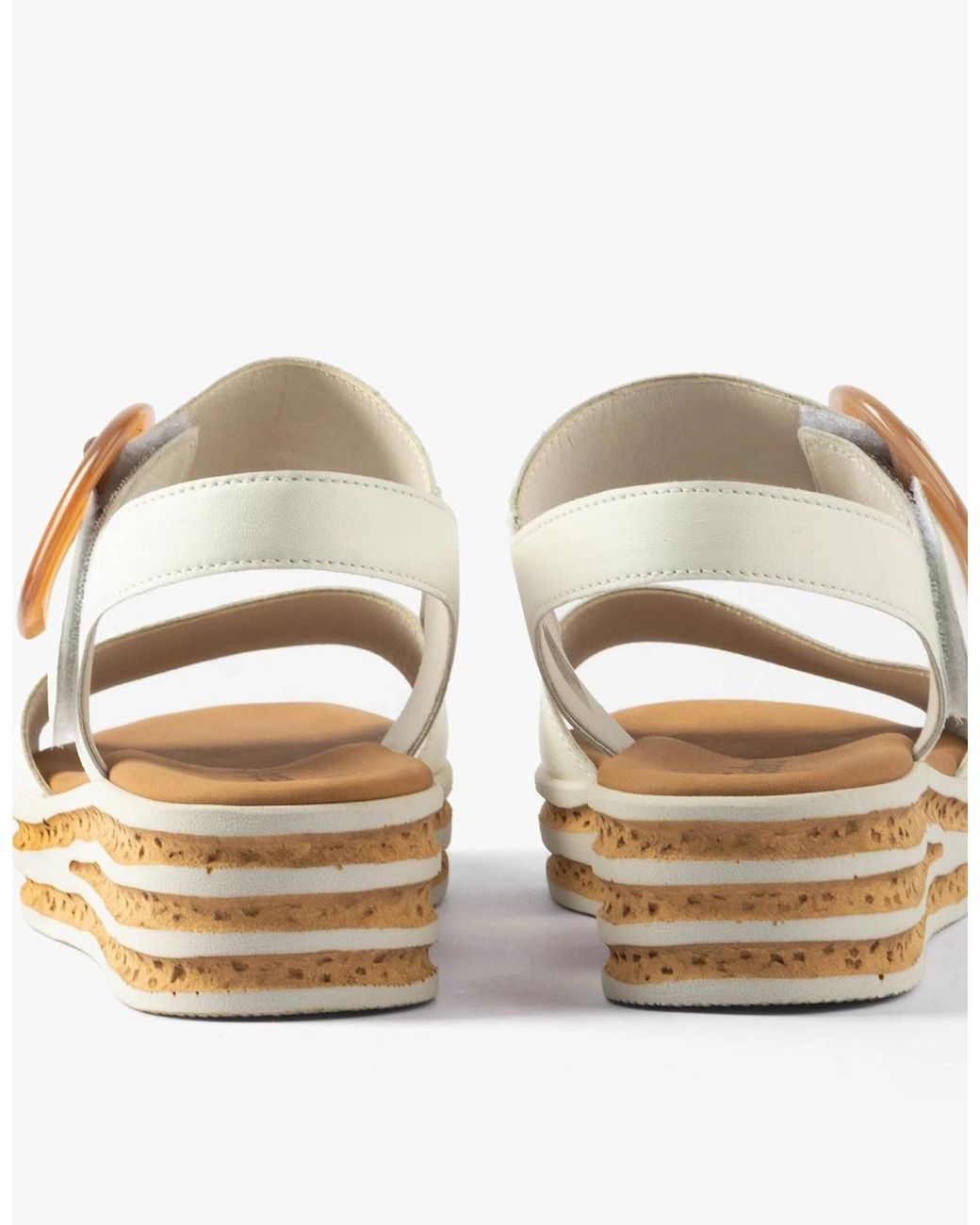 Gabor Metallic Andre Sandals Creamy