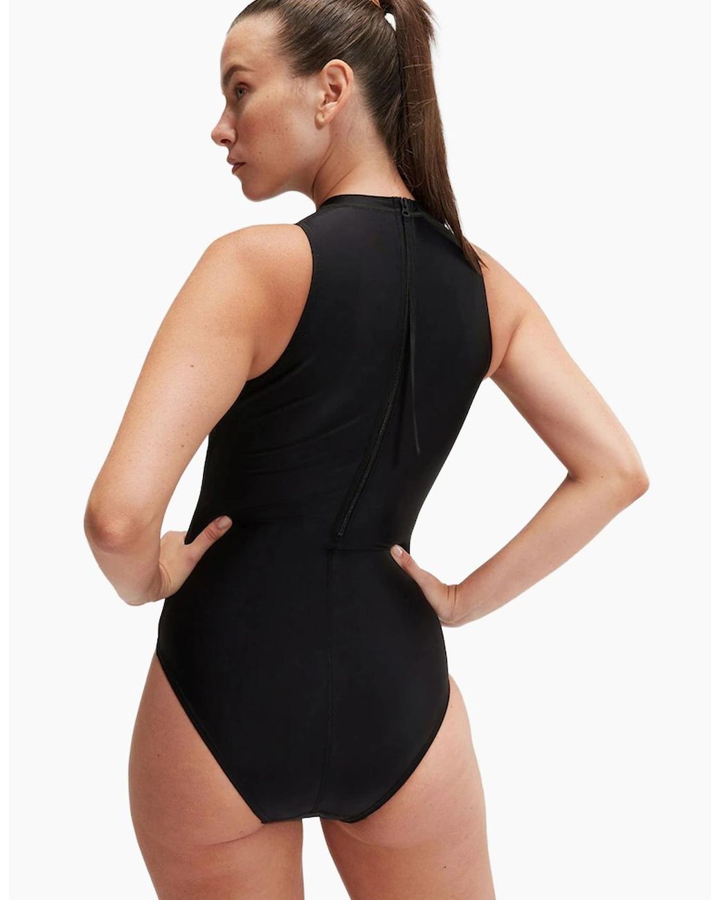 Speedo Black Ladies Hydrasuit One Piece Swimsuit