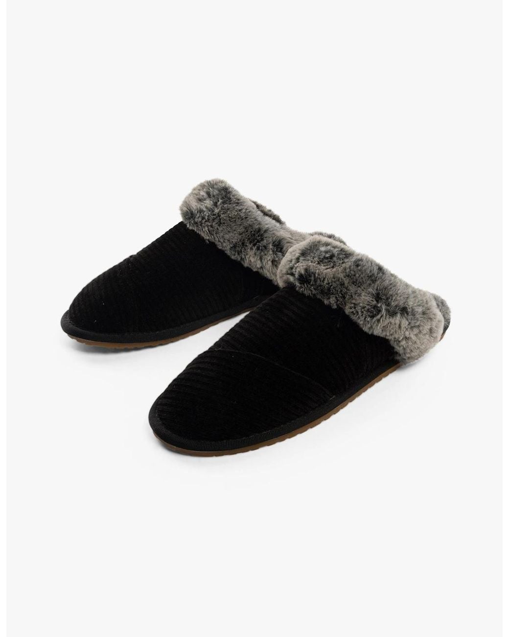 TOMS Black Valerie Slippers