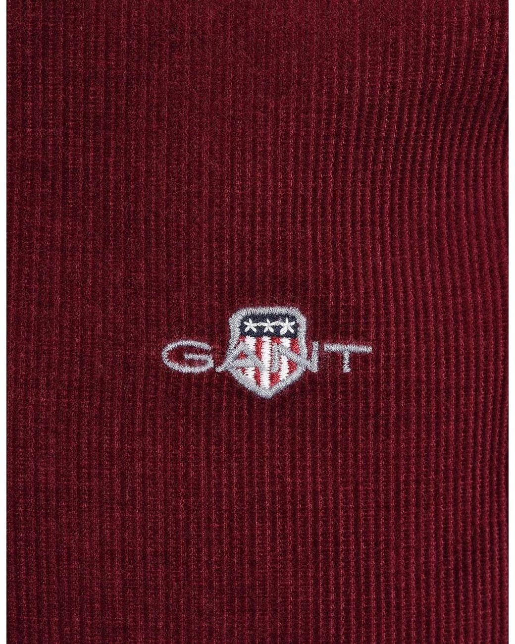 Gant Red Reg Corduroy Shirt Deep Grape Wine for men
