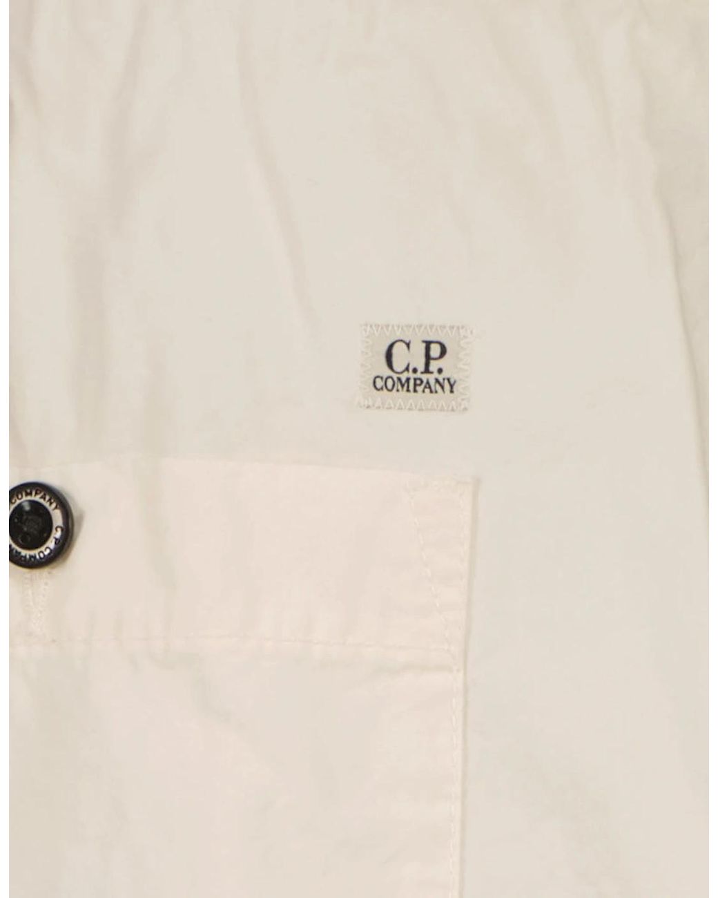 C P Company Natural Microreps Boxy Lens Cargo Pants for men