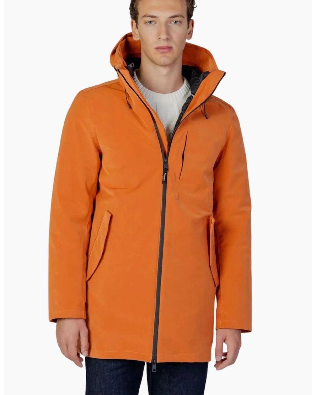 Aquascutum Orange Active 3-Way Parka Rust Jacket for men