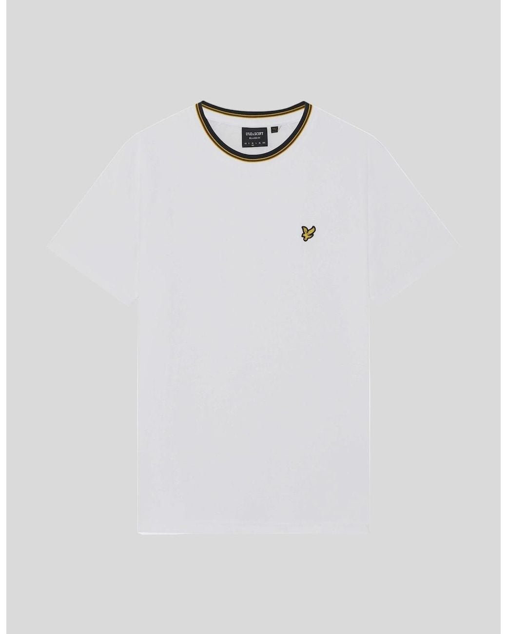 Lyle & Scott White Tipped Track T-Shirt for men