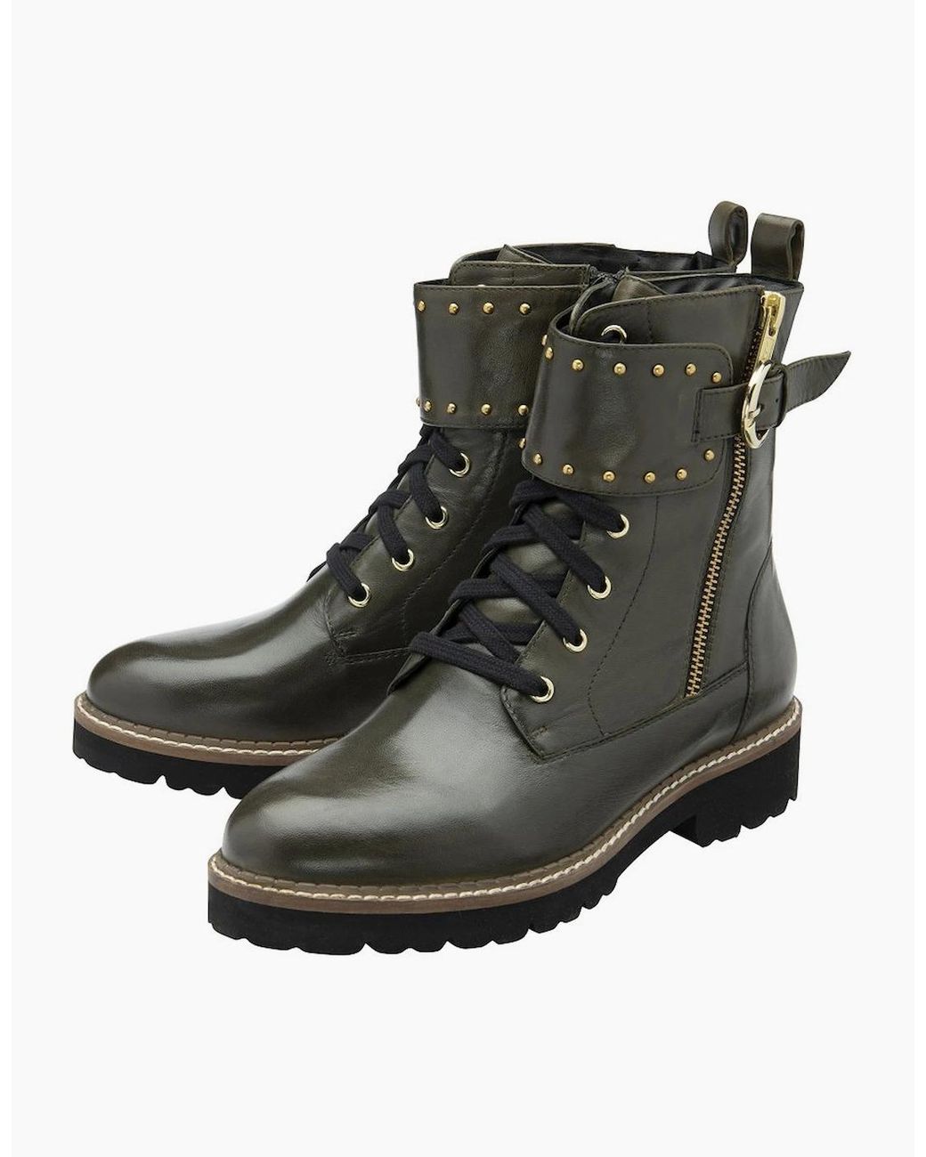Lotus Black Foster Ankle Boots