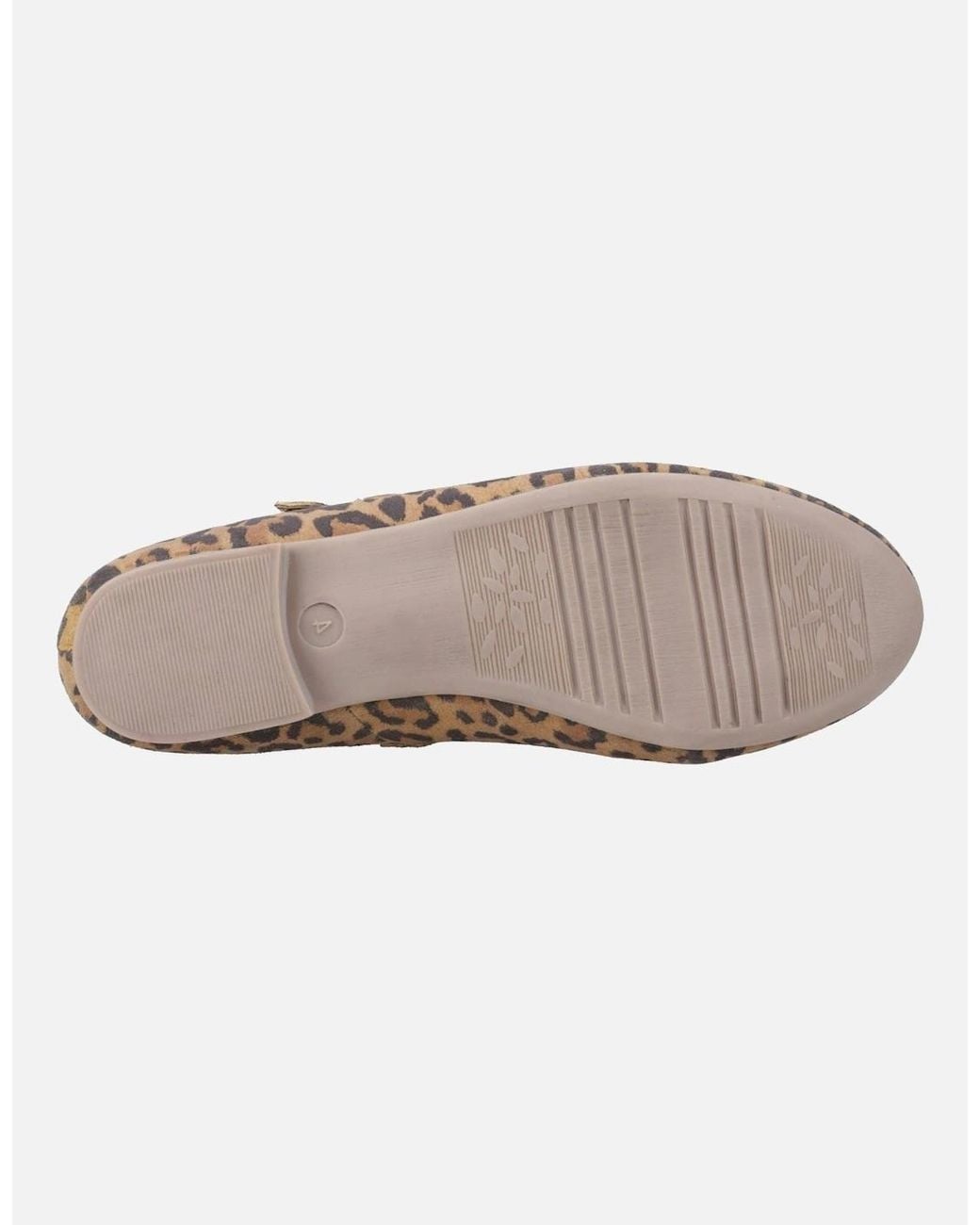 Hush Puppies White Nancy Mary Jane Leather Leopard Flats