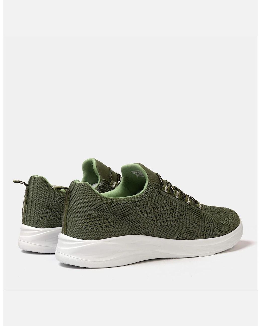 Donnay Green Knit Runner Slip On Trainers