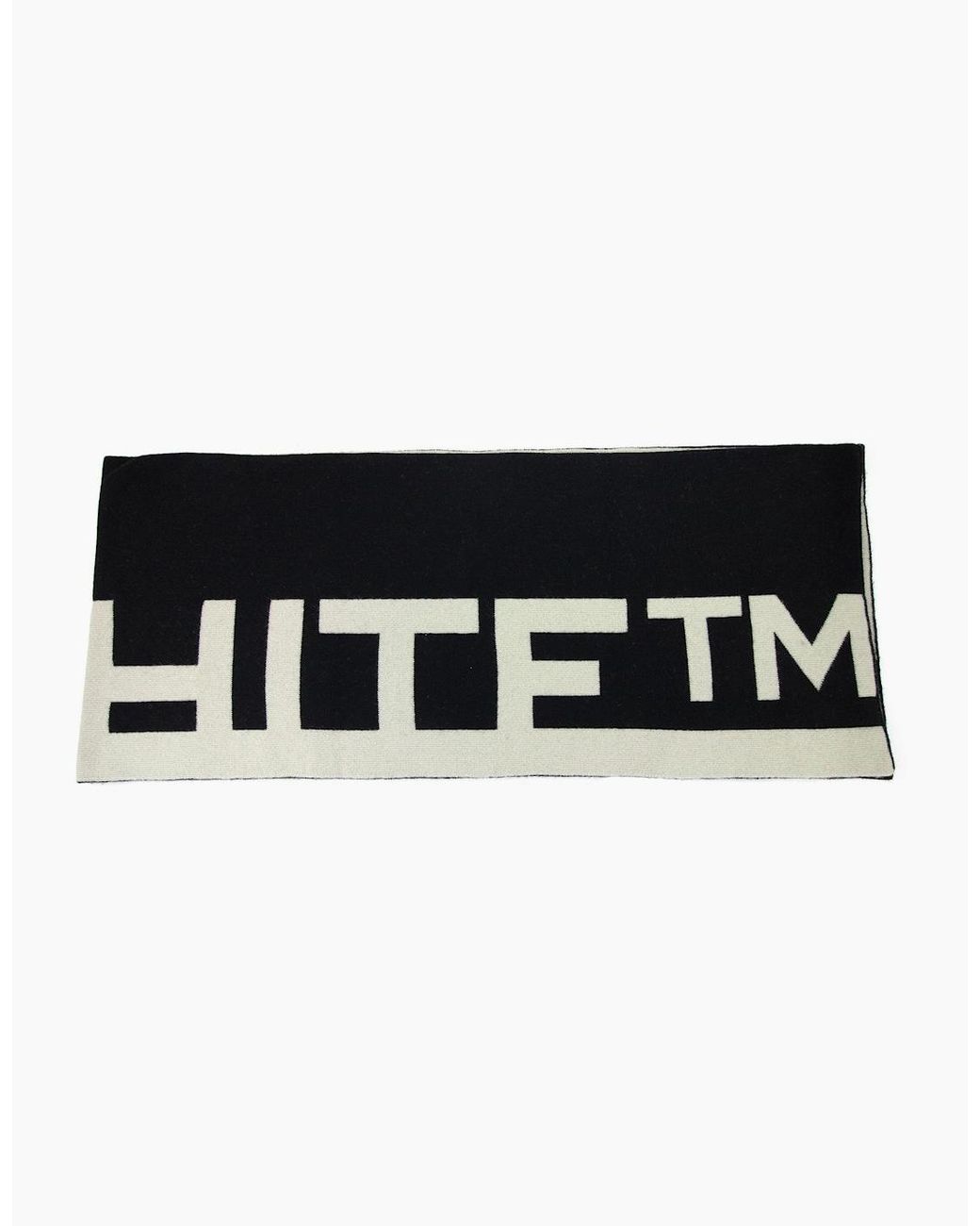 Off-White c/o Virgil Abloh Black Off Logo Felted Wool Scarf