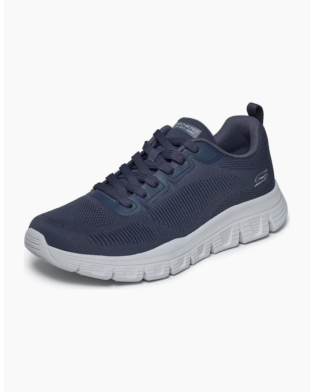 Skechers Blue Bobs B Lite Textile Dark Trainers for men
