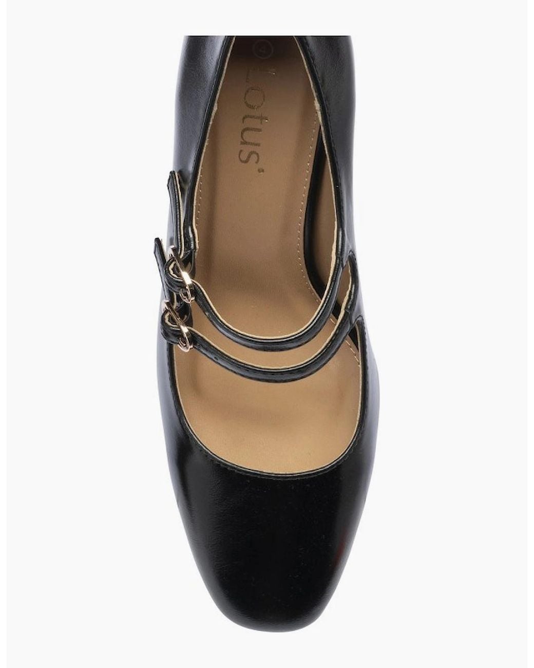 Lotus Brown Aoife Mary Jane Court Shoes