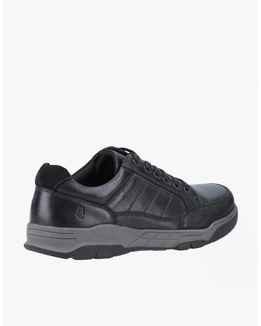 Hush Puppies Black Finley Leather Casual Shoes for men
