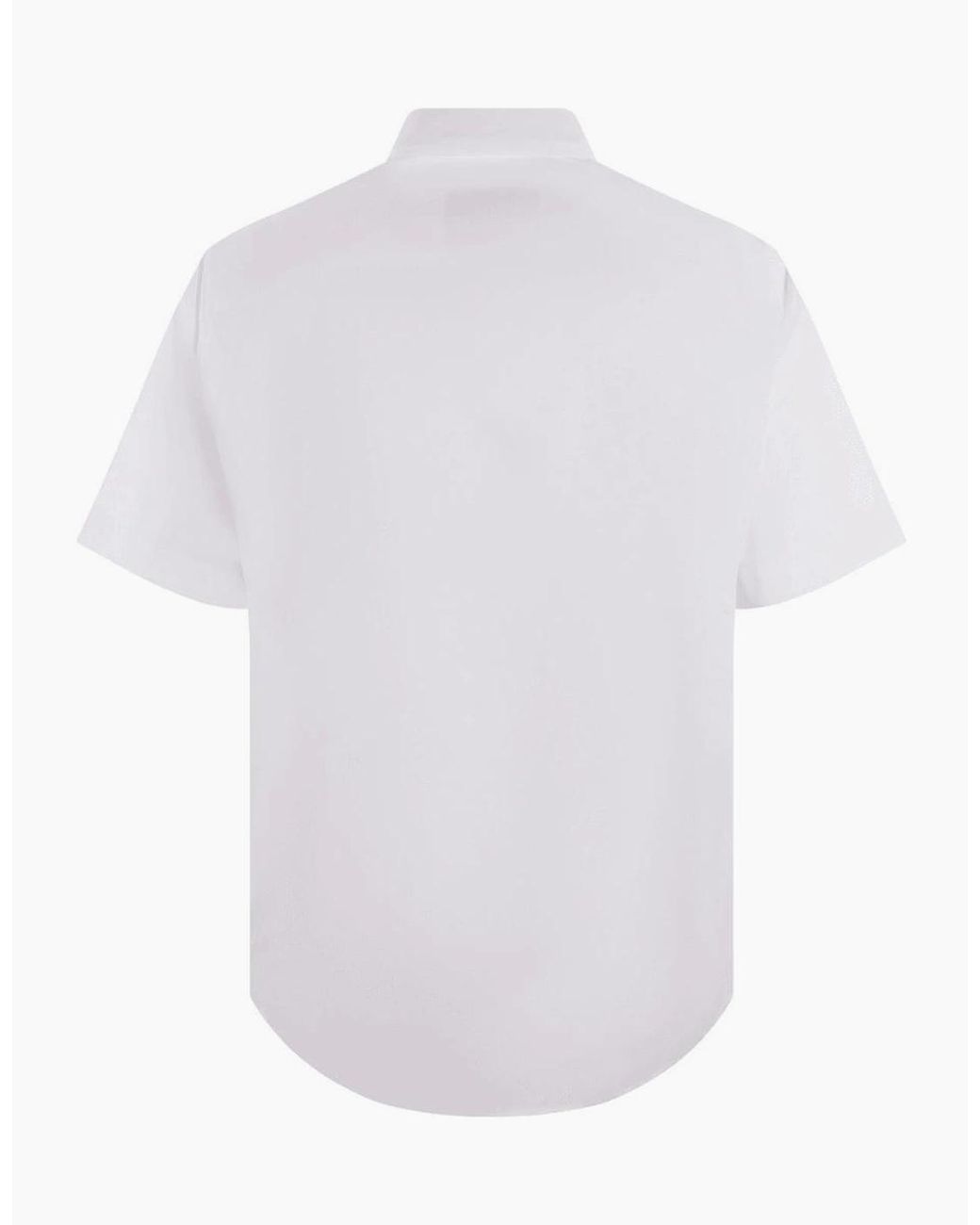Versace White Printed Logo Short Sleeve Shirt for men