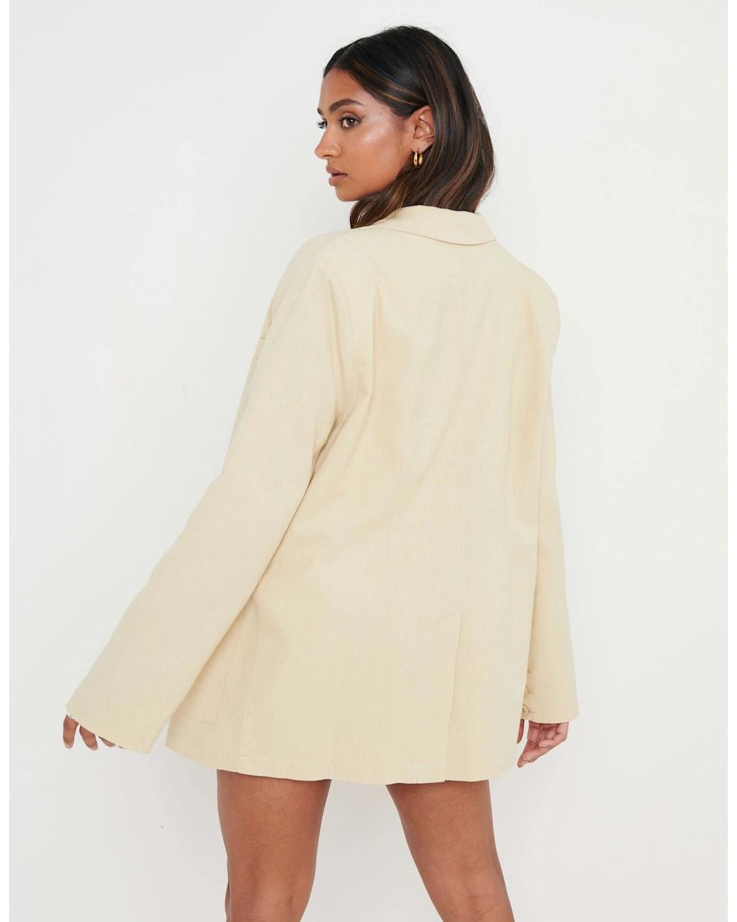 Pretty Lavish Natural Dylan Dad Linen Blazer