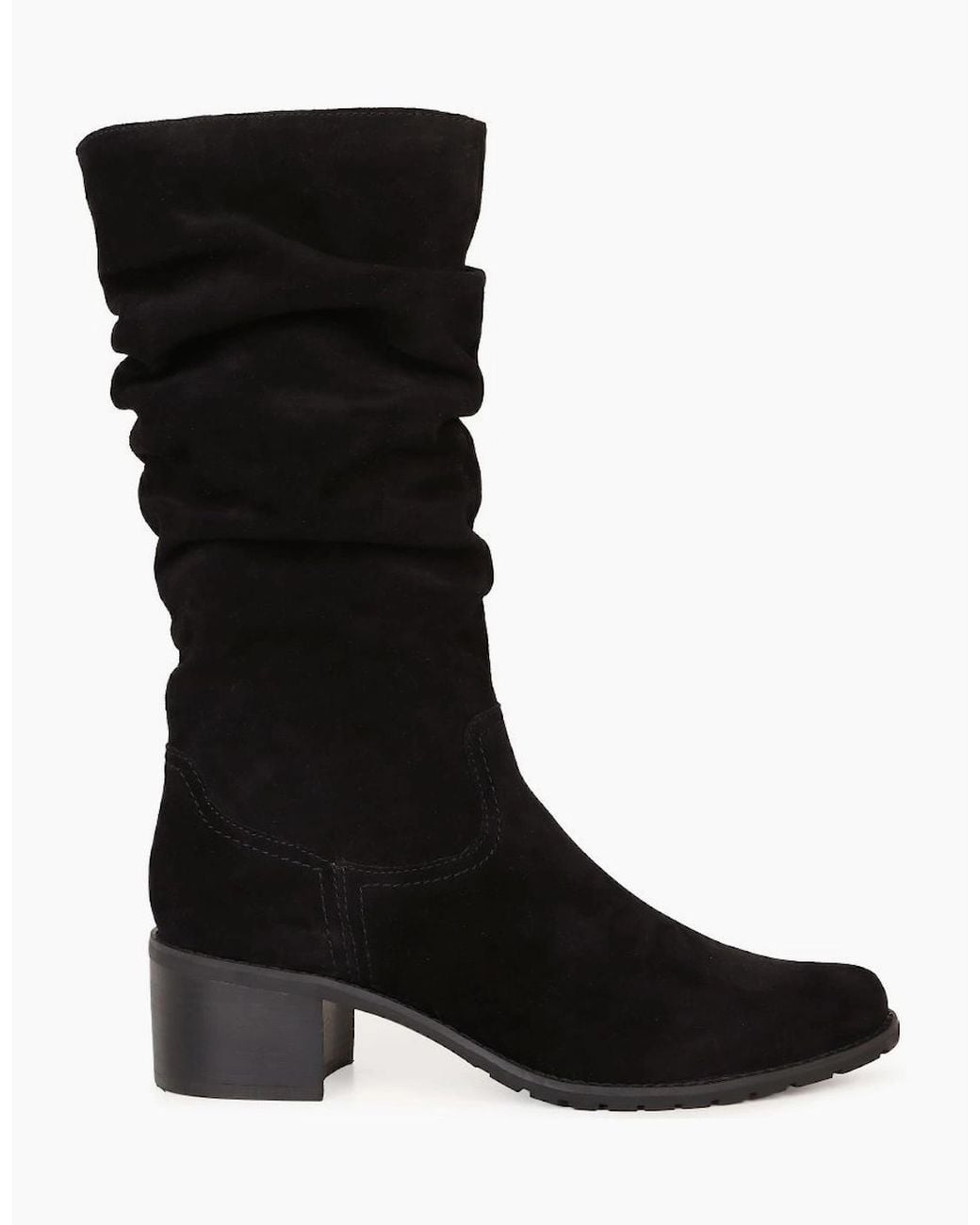 Caprice Black Fifi Calf Length Boots