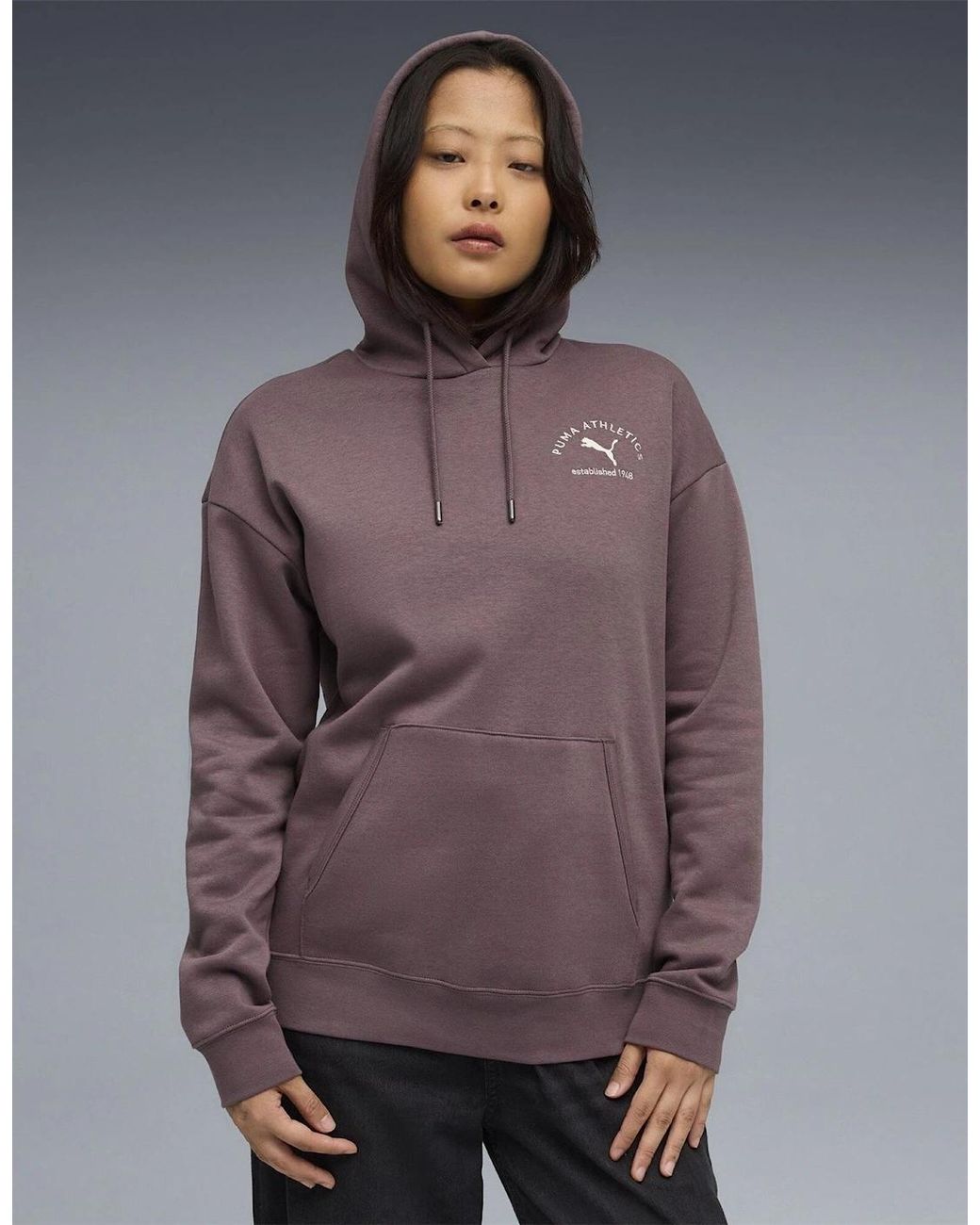 PUMA Purple Class Relaxed Overhead Tech Fleece Hoodie