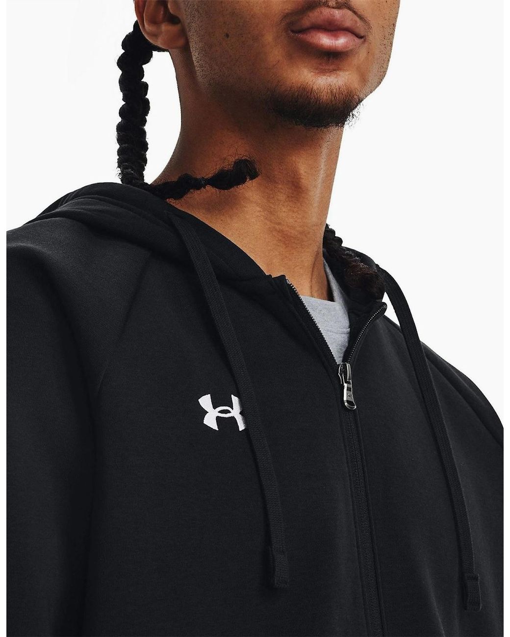 Under Armour Blue Armour Ua Rival Fleece Full-Zip Hoodie for men