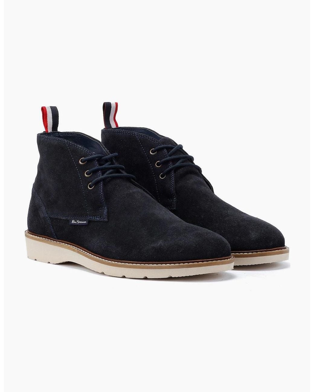 Ben Sherman Blue Hampton Suede Boots for men
