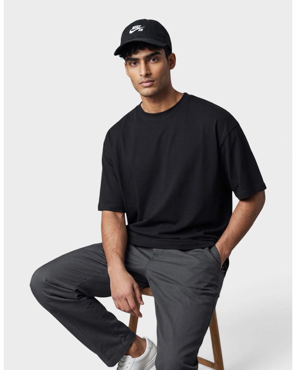 Nike Black Logo Sb Club Unstructured Skate Cap for men