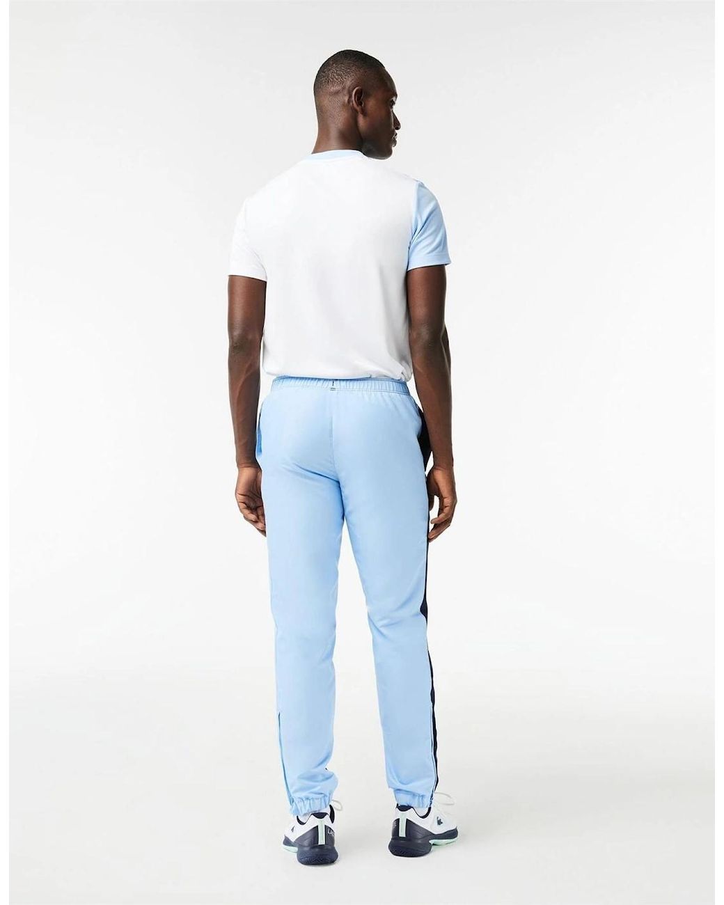 Lacoste Blue Color Block Slim Cut Track Pants for men