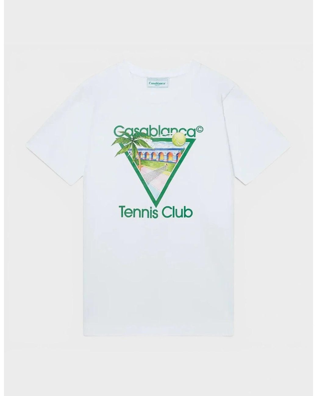 Casablanca Blue Tennis Club Icon Printed T-Shirt for men