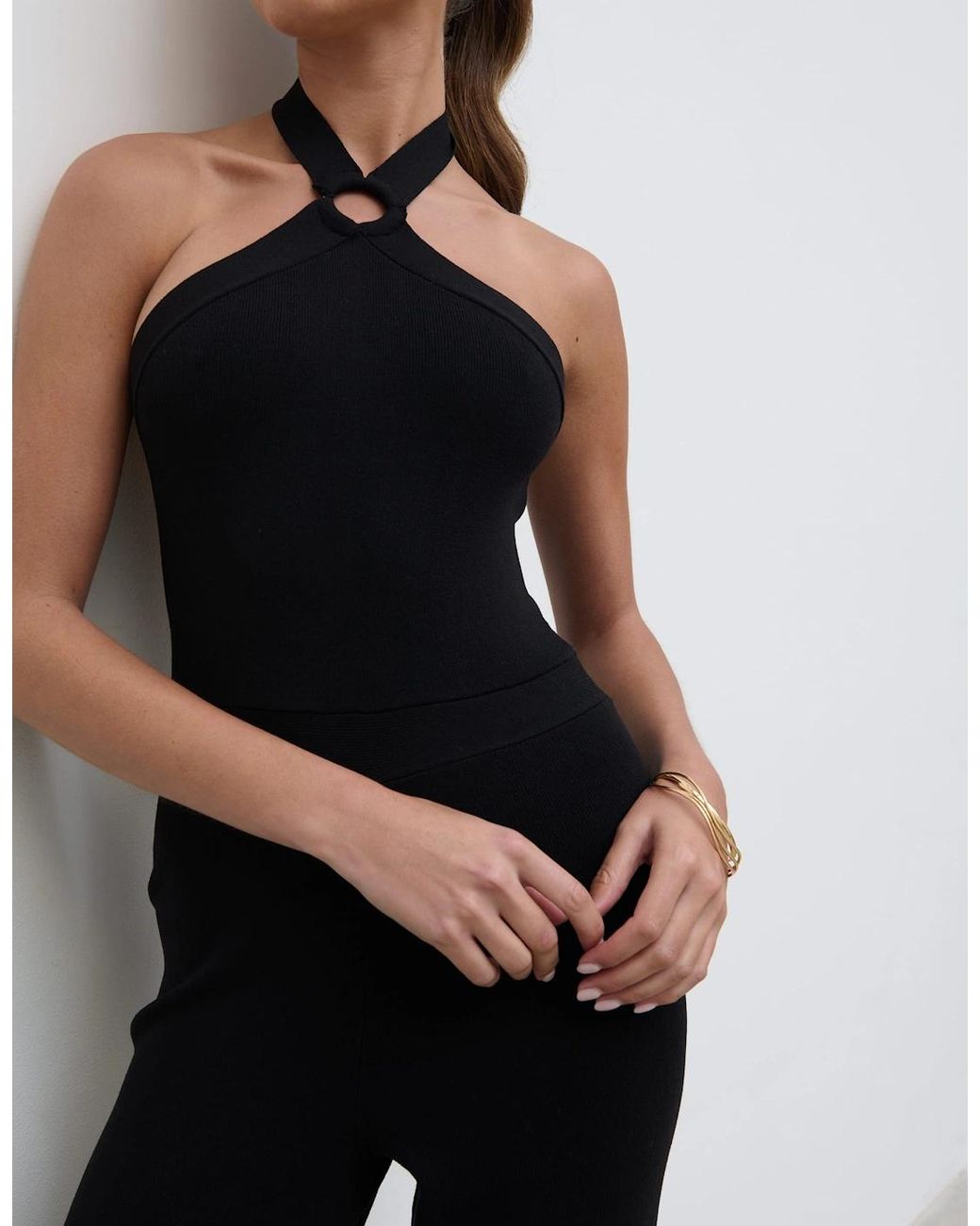 Pretty Lavish Blue Tori Knit Jumpsuit