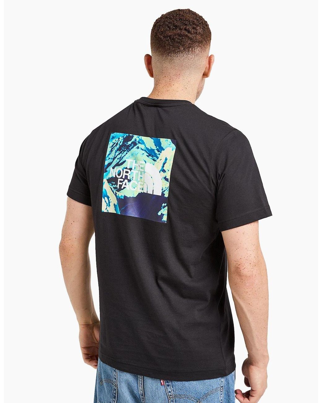 The North Face Black Heat Map T Shirts Short Sleeve Crew Neck Tee for men