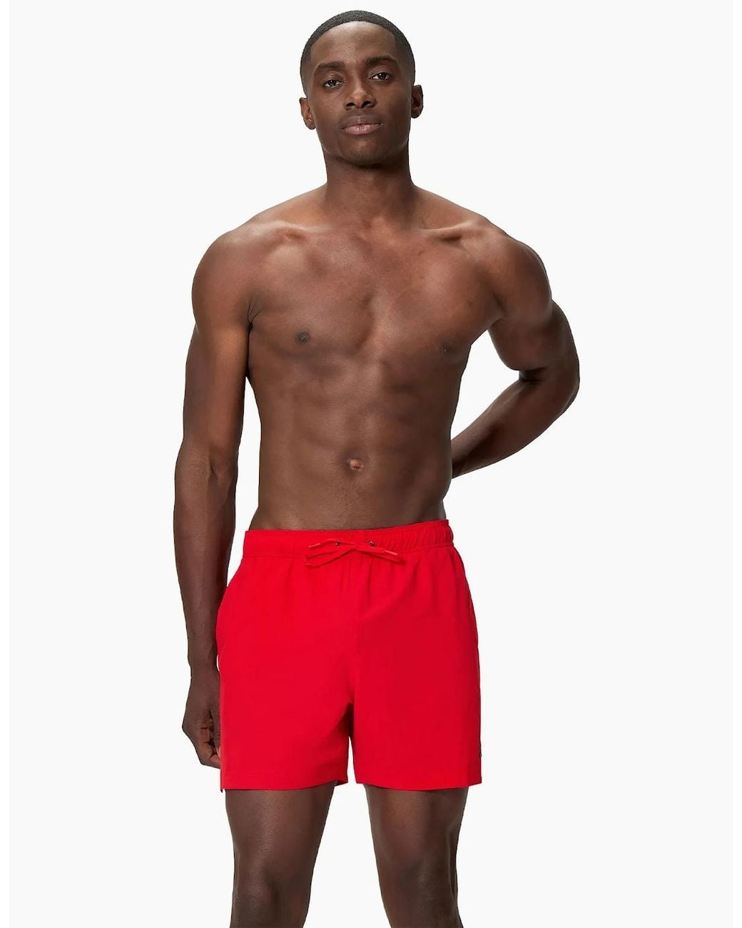 Speedo Red Classic Volley Logo Swim Shorts for men