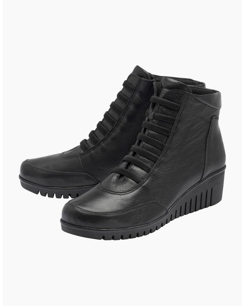 Lotus Black Myrthe Ankle Boots
