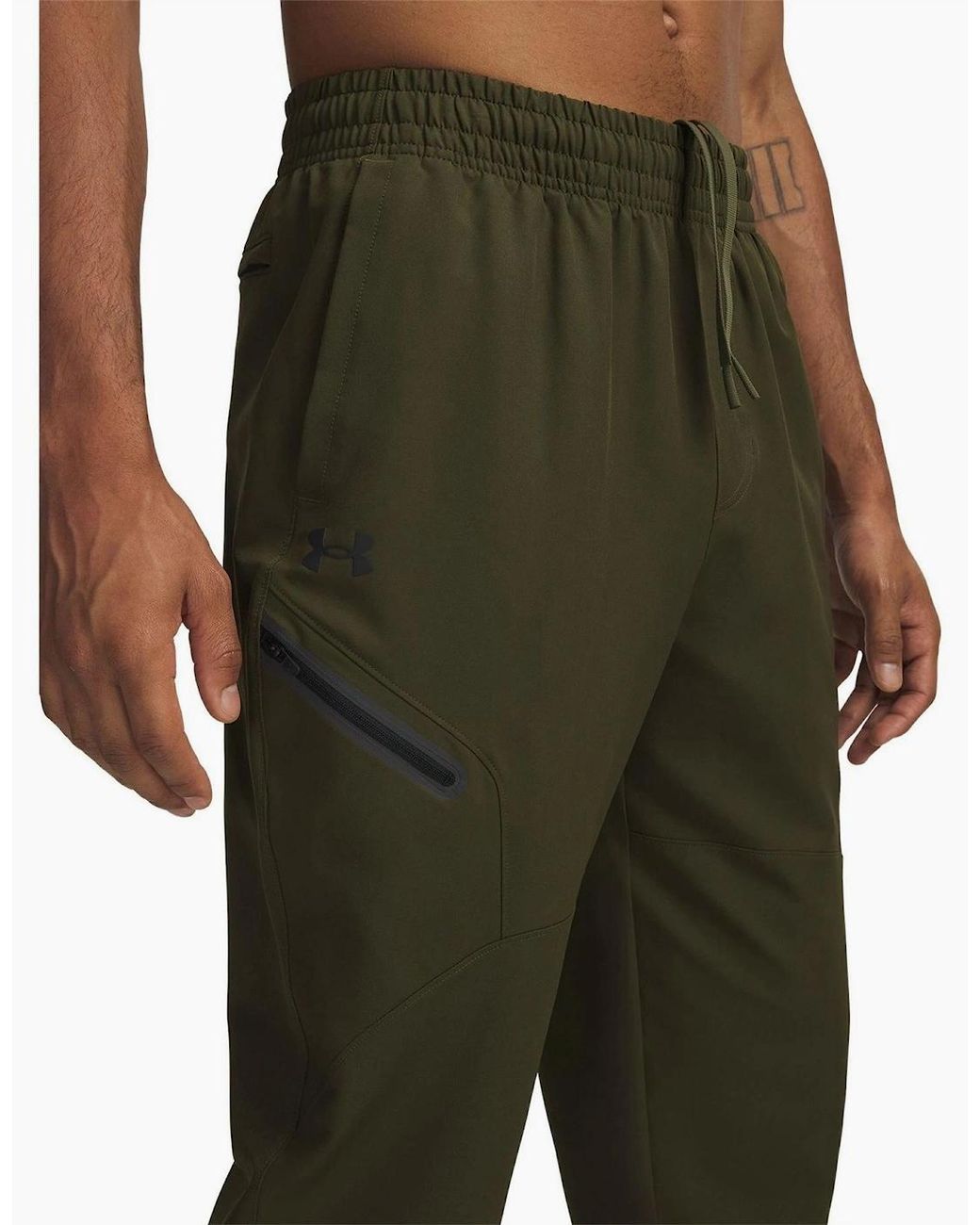 Under Armour Green Unstoppable Slim Tapered Running Pants for men