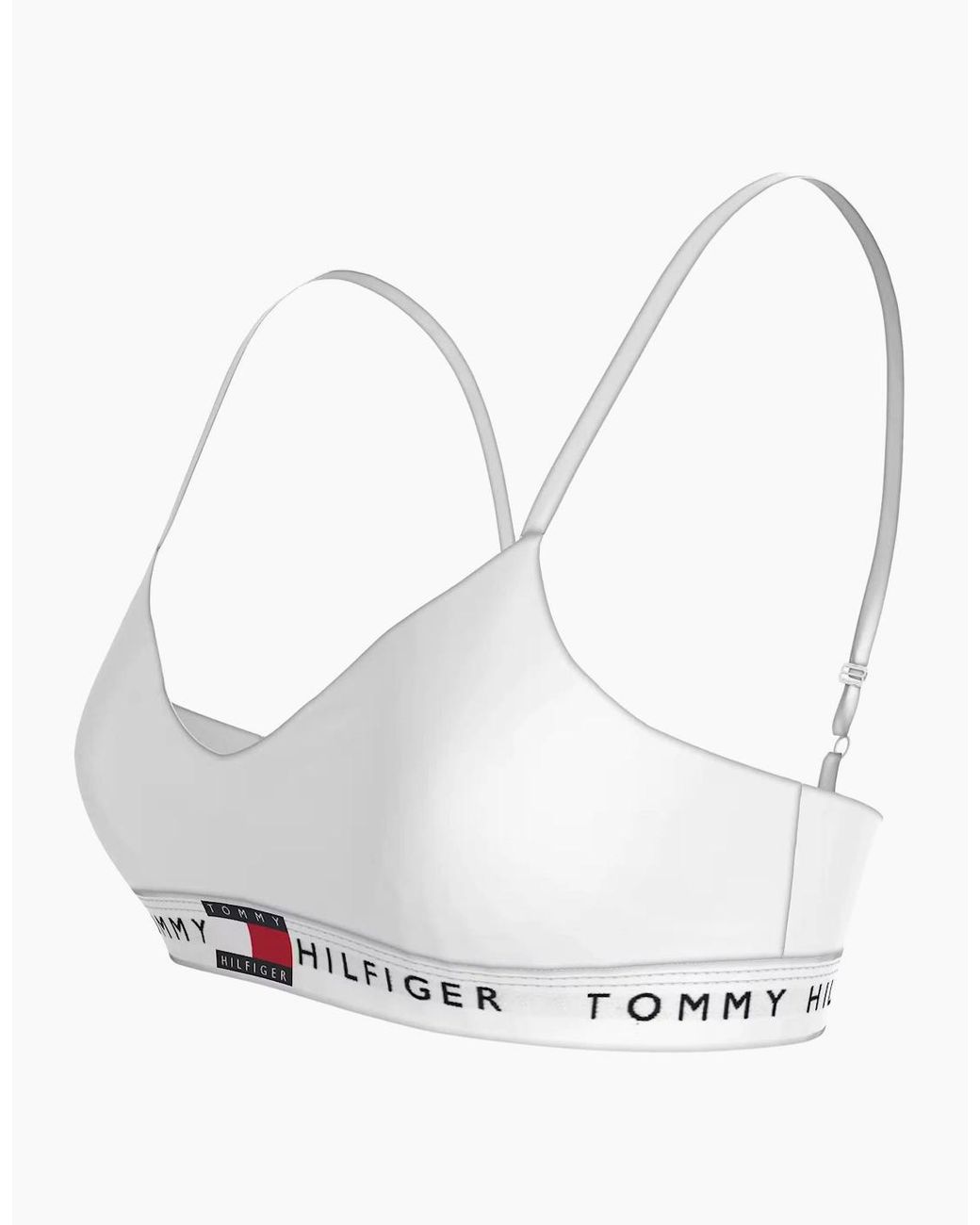 Tommy Hilfiger White Heritage Cotton Push-Up Bralette