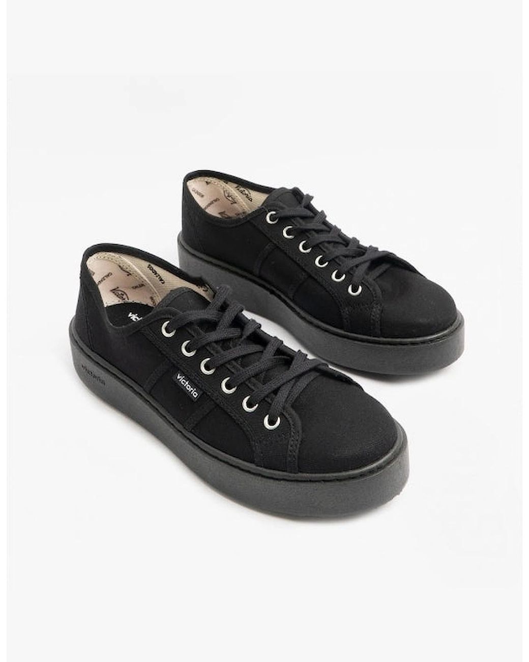 Victoria Black Utopia Total Canvas Trainers