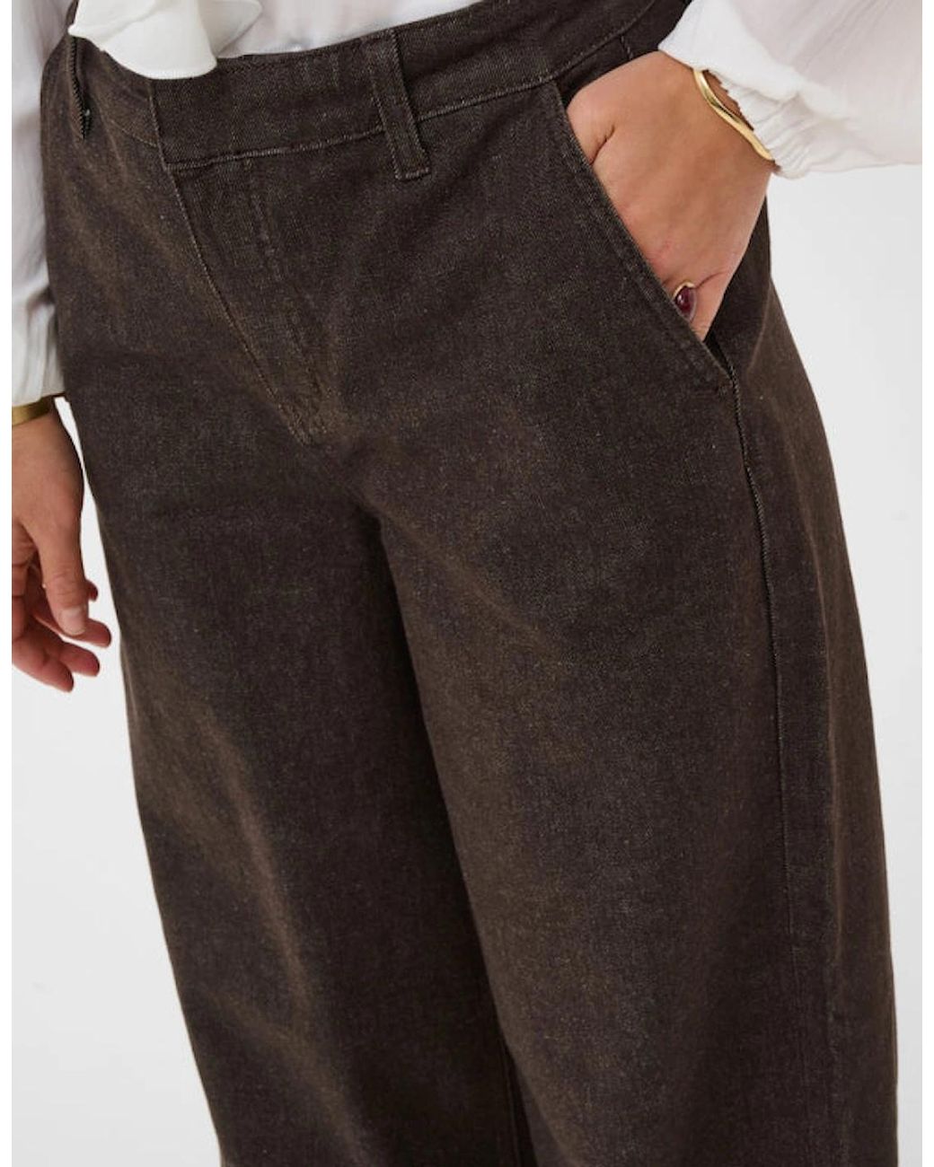 Cream Brown Visti Jeans