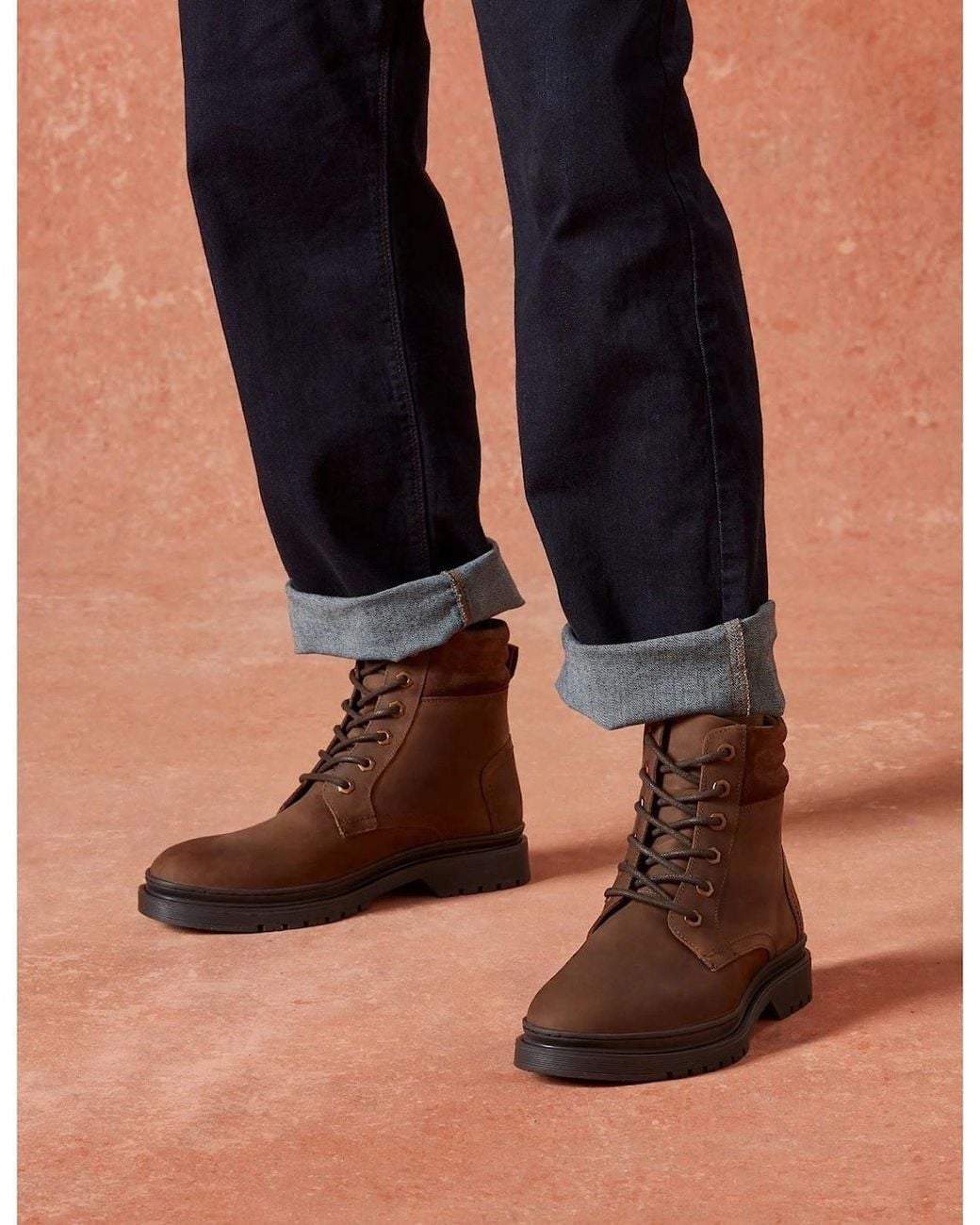 Hush Puppies Brown Jarrod Leather Ankle Boots for men