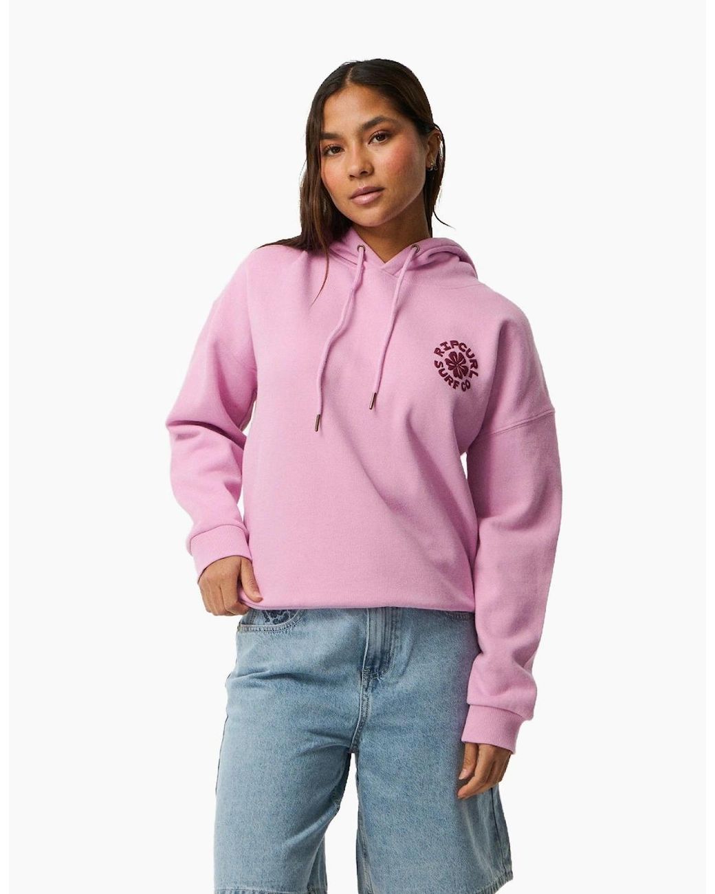 Rip Curl Pink Rip Curl Party Wave Logo Hoodie