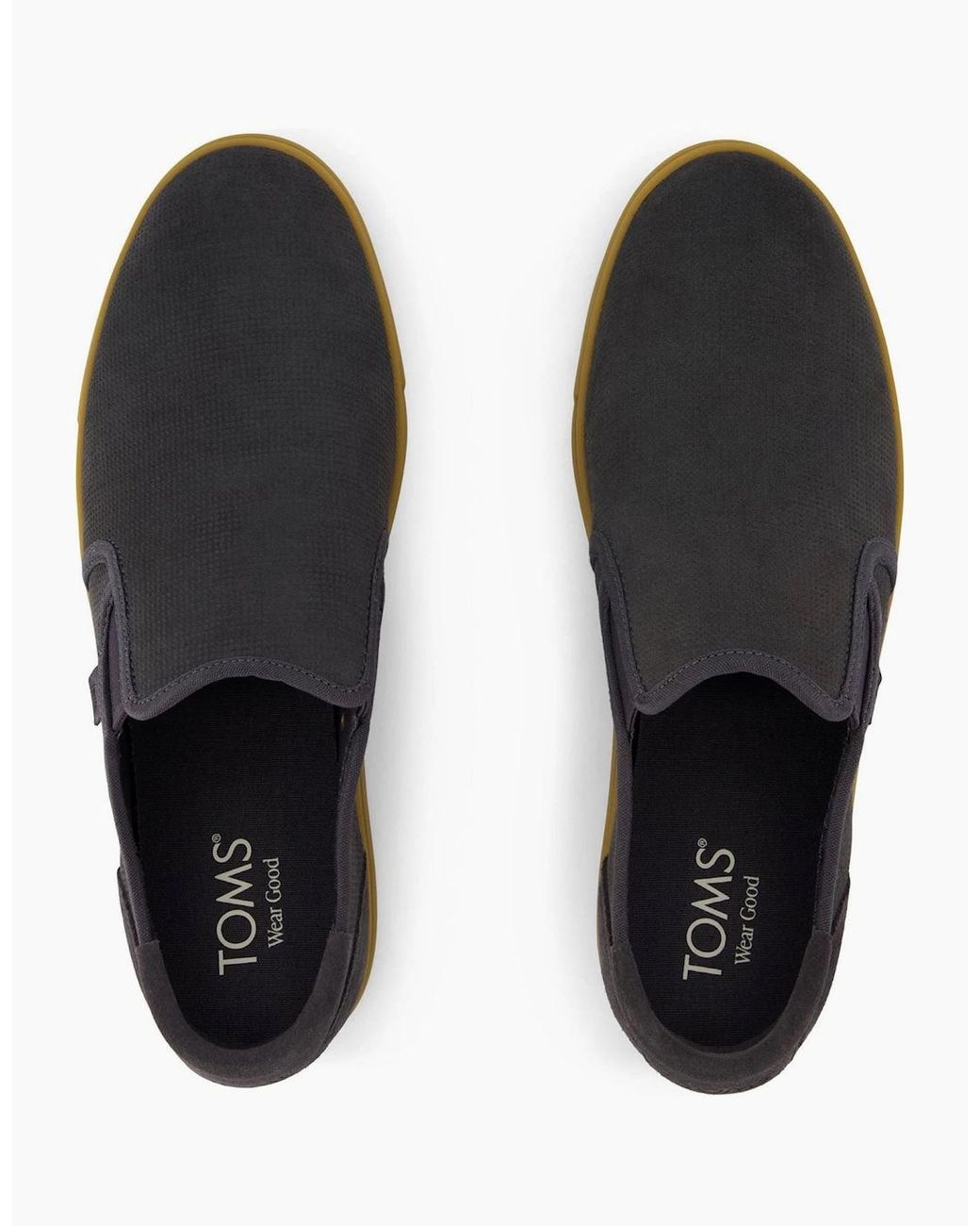 TOMS Black Baja 2.0 Leather Forged Iron Trainers for men