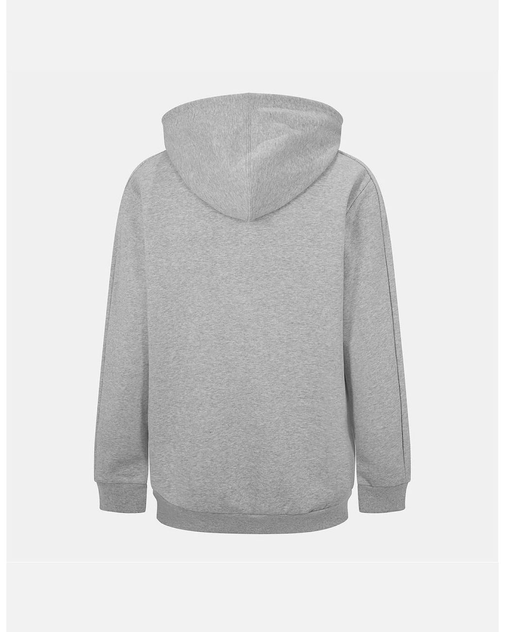 Adidas Gray Fleece 3 Stripes Full Zip Hoodie for men