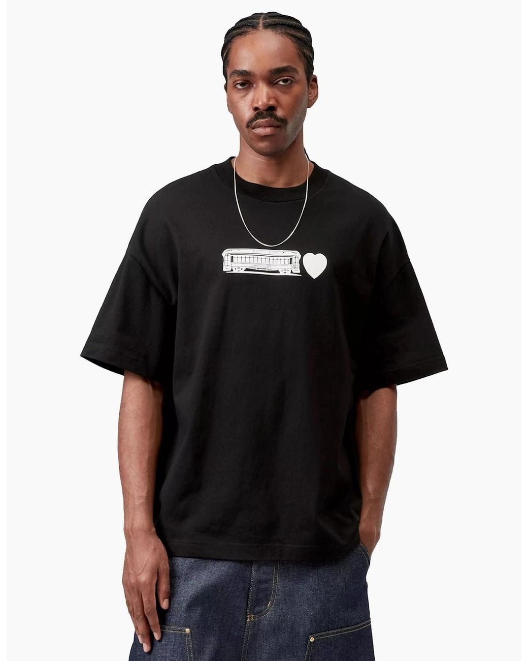 Carhartt Black S/S Deconstructed Label T-Shirt for men