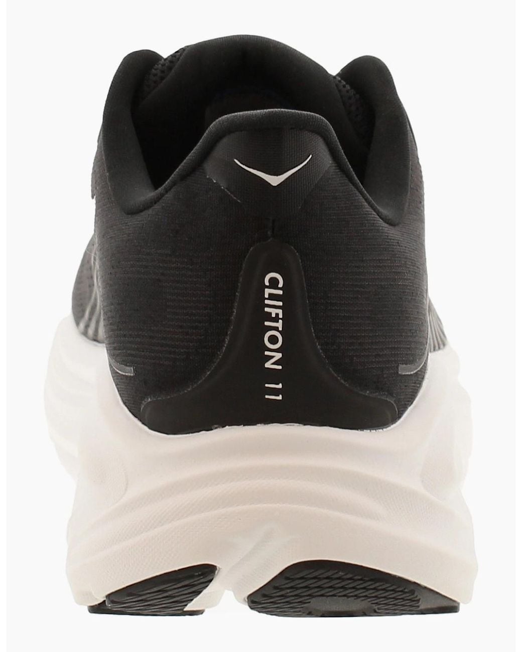 Hoka One One Black Running Trainers Chunky Clifton 11 Lace Up Uk Size