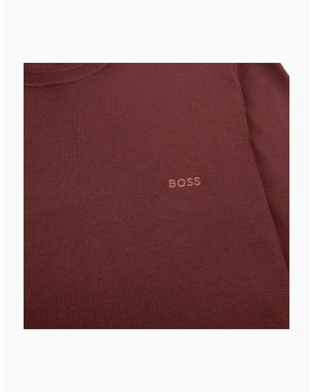 Boss Botto-L Embroidered Logo With Responsible Wool Swe Burgundy 604 for men
