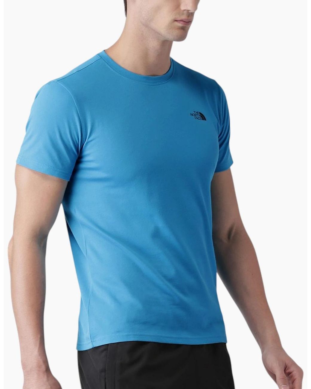 The North Face Blue T-Shirt T Shirt Simple Dome Sports Cotton Casual Crew Neck for men