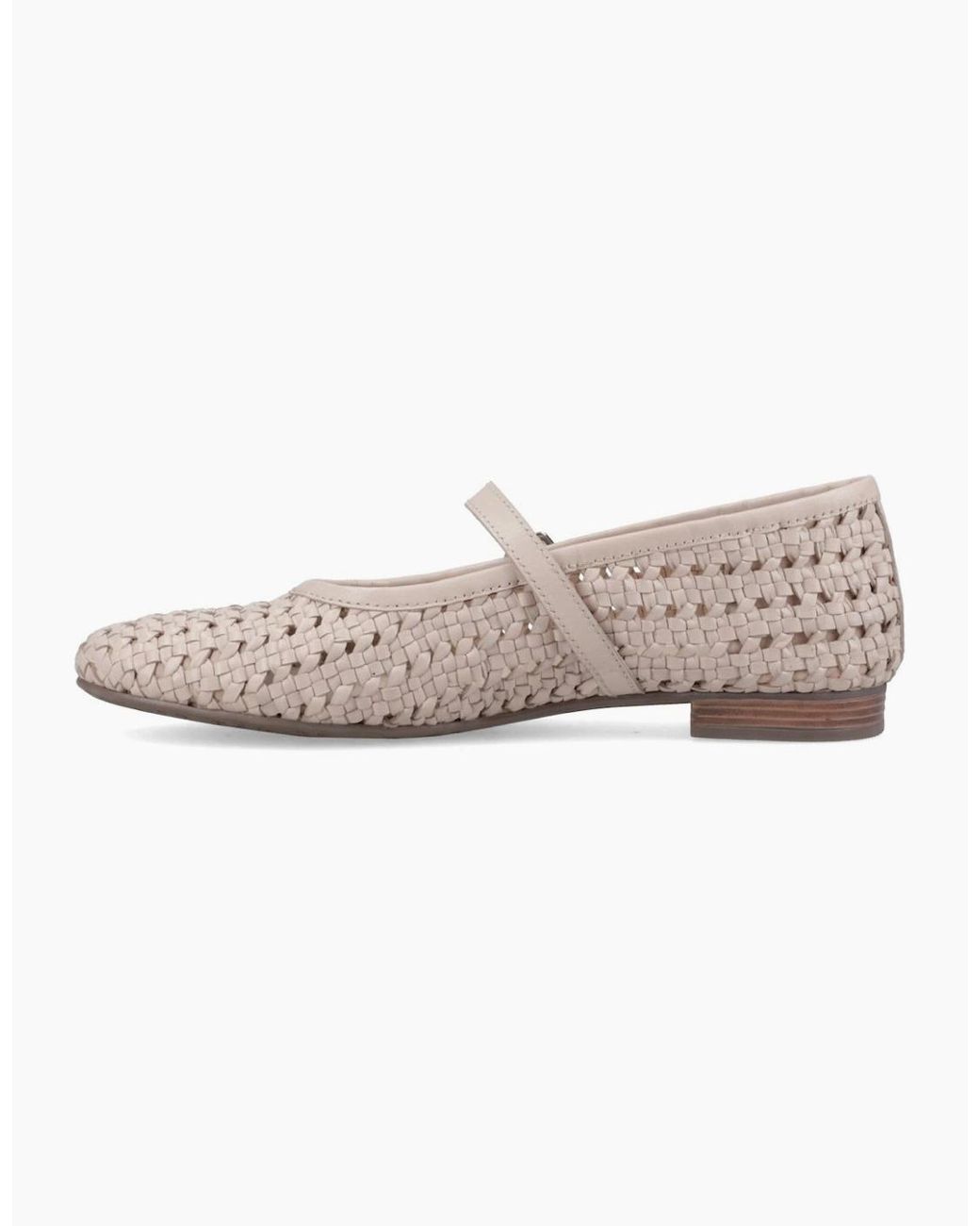 Hush Puppies Natural Delaney Woven Mary Jane Shoes