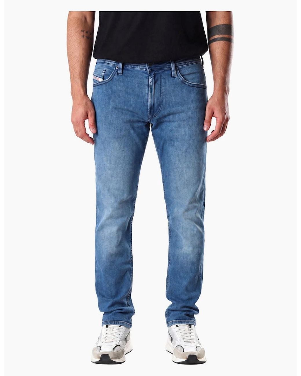 DIESEL Blue Thommer-R Faded Jeans for men